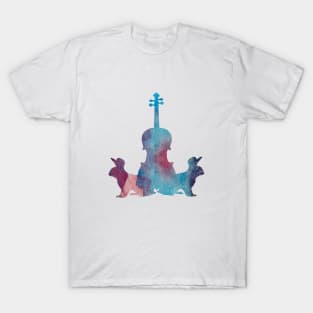 Rabbits and viola T-Shirt